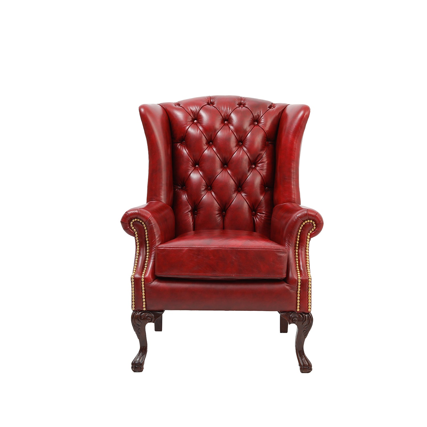 Adelaide Leather Chair Oxblood Front