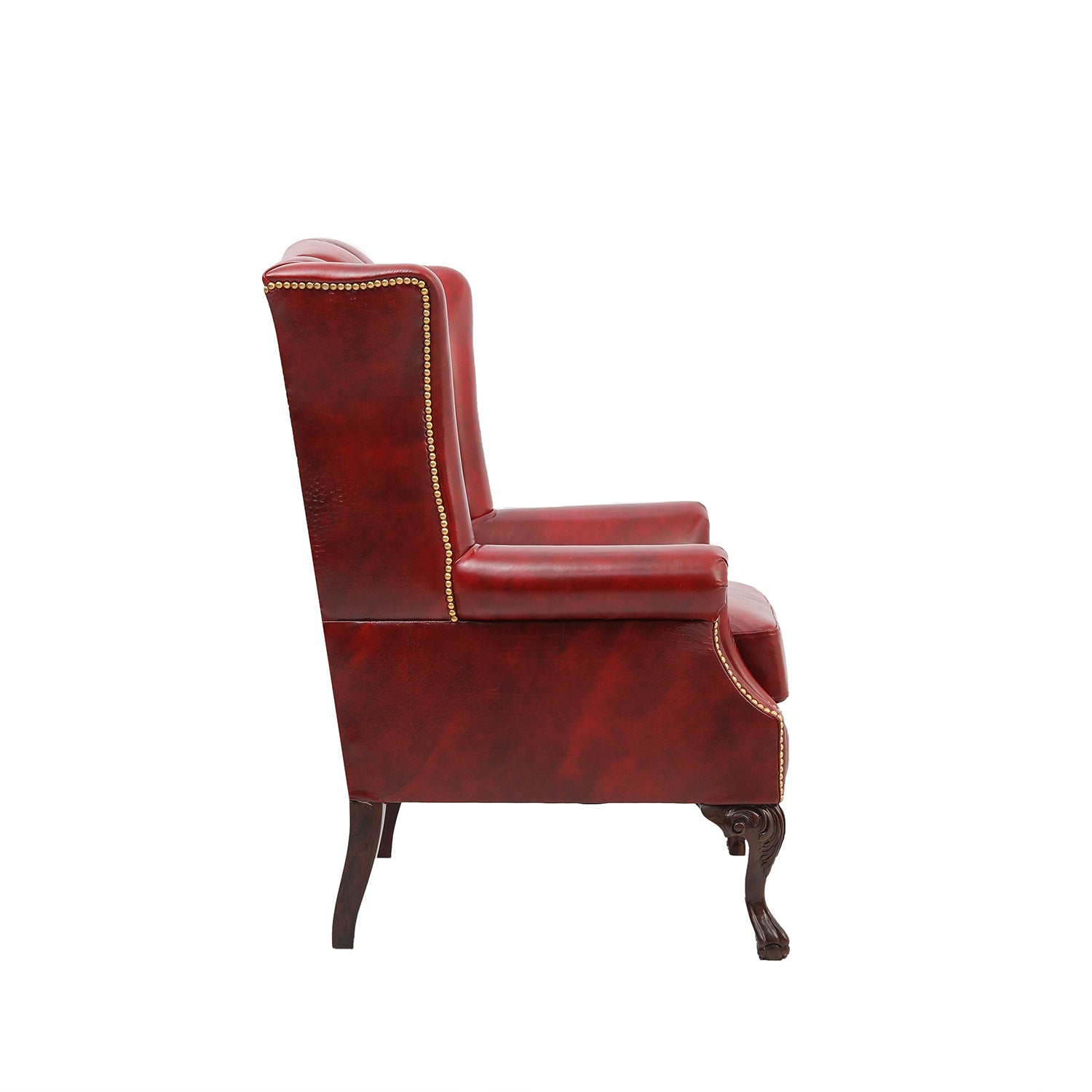 Adelaide Leather Chair Oxblood Side