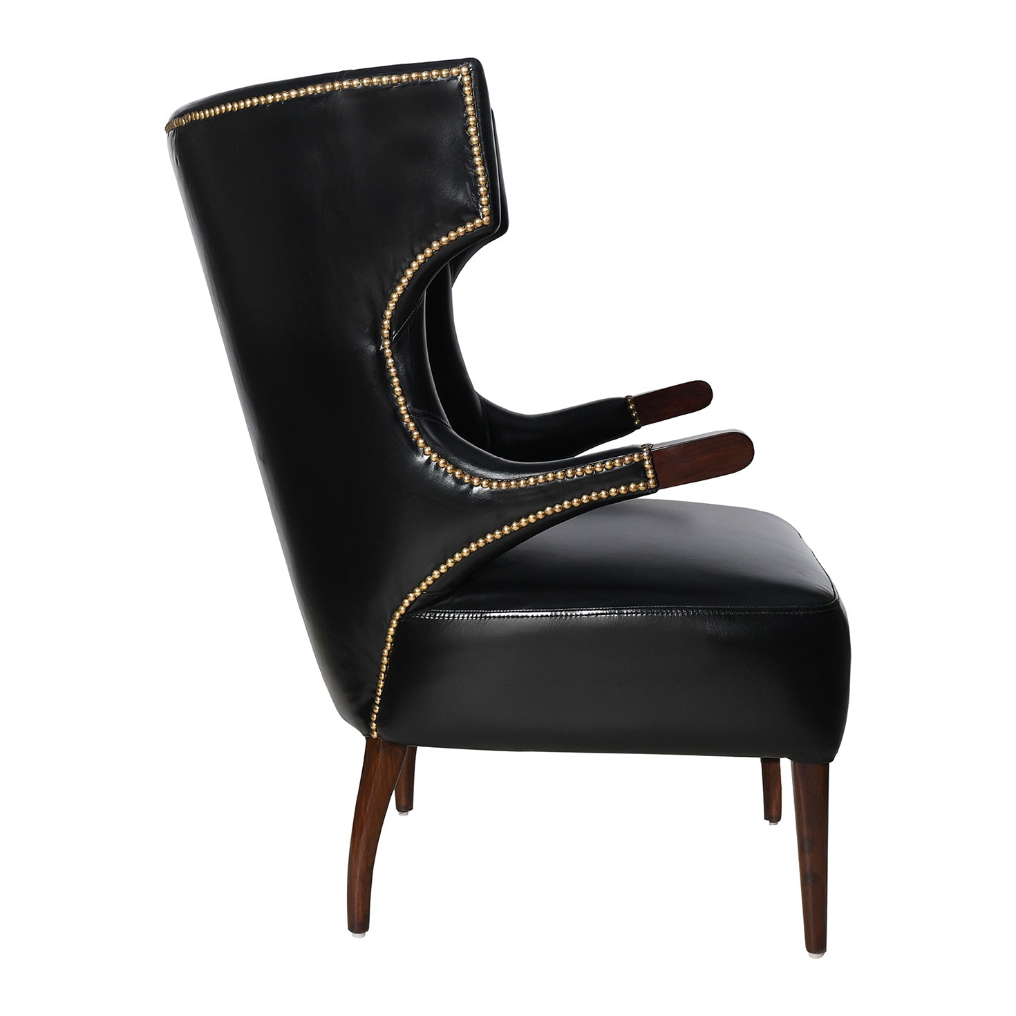 Agatha_Leather_Chair_Black_Side