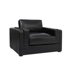 Arthur Ara Leather Chair Coal Side Angle