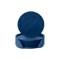 Blue Leather Coaster 1