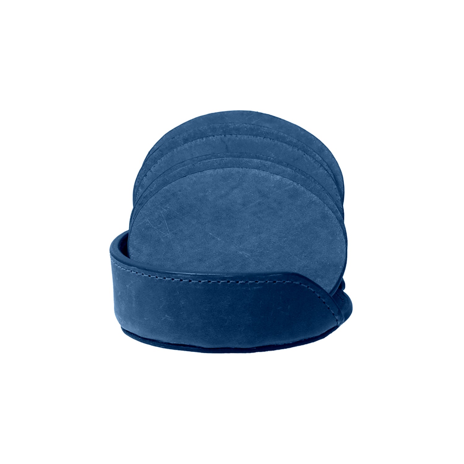 Blue Leather Coaster 2