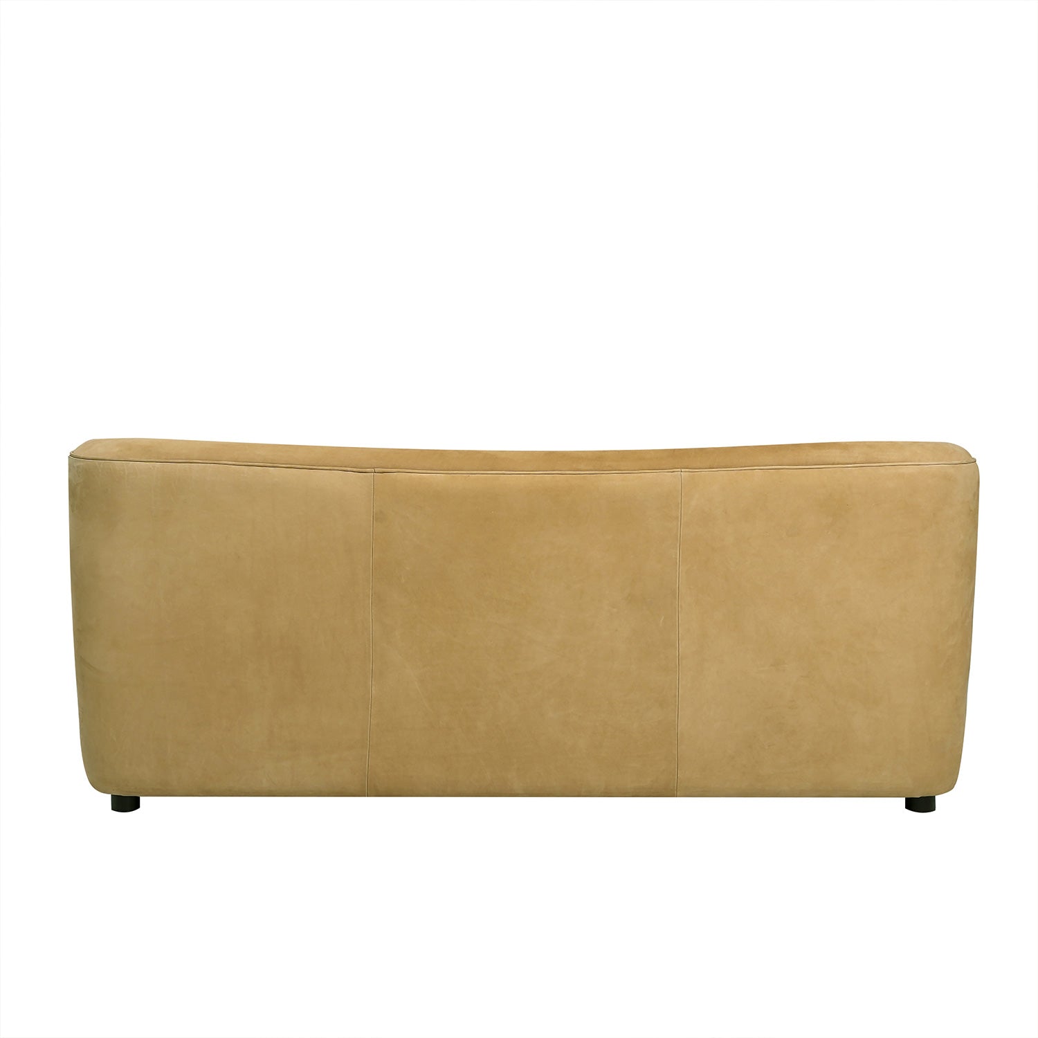Botton Nubuck Leather Loveseat Wheat Back