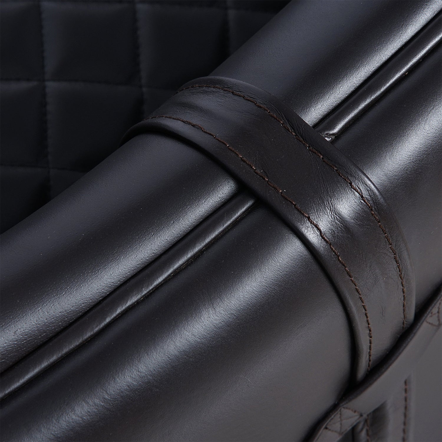 Brock Leather Chair Black Close Up Arm