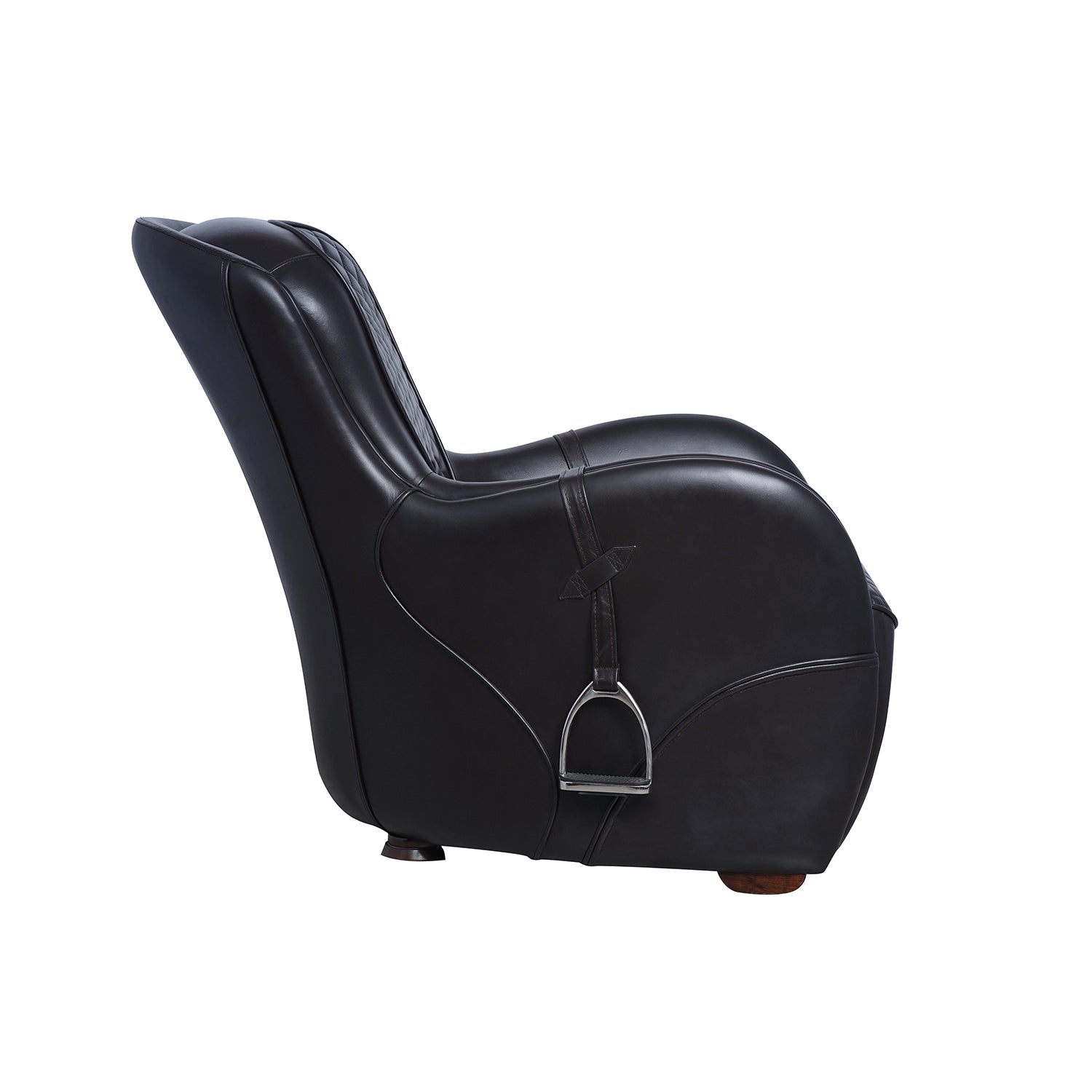 Brock Leather Chair Black Side