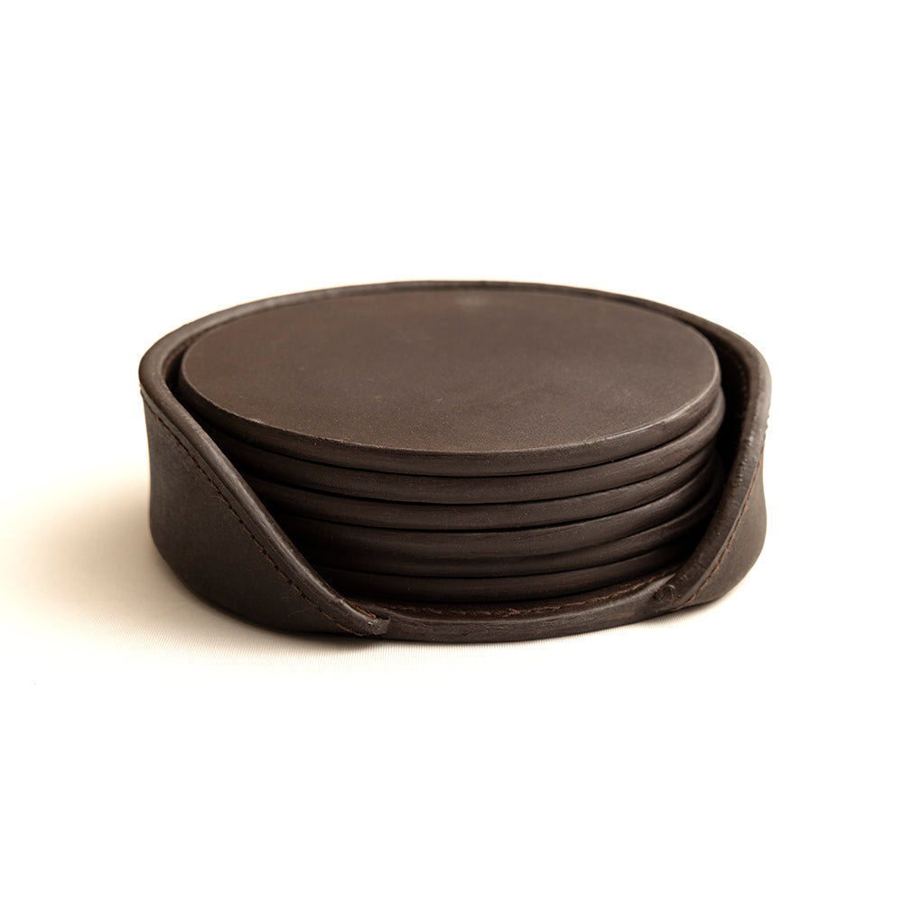 Brown Leather Coaster