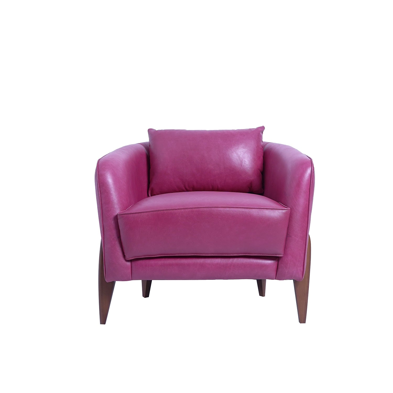 Byrne Ara Antigo Leather Chair Garnet Front