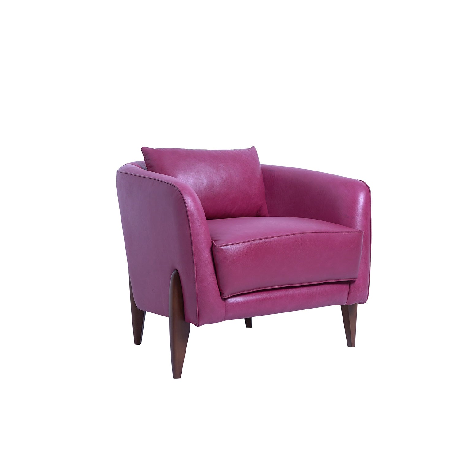 Byrne Ara Antigo Leather Chair Garnet Side Angle
