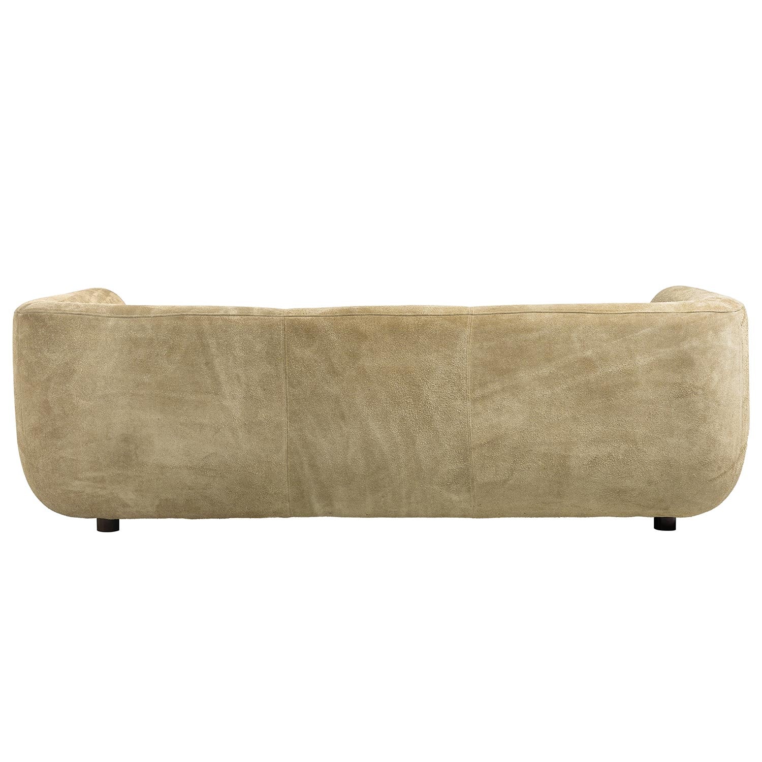 Carroll Cow Brush Suede Loveseat Ivory Back