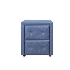 Charles Leather Bed Sets Drawer Blue 1