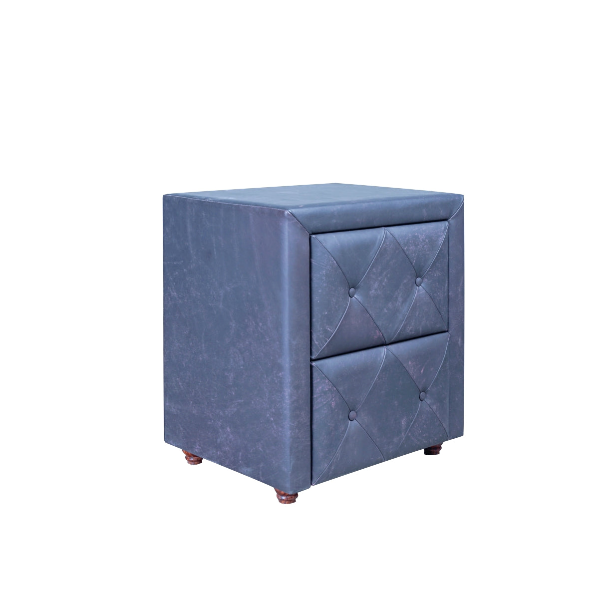 Charles Leather Bed Sets Drawer Blue 3