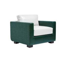 Clark Bizon Leather Chair Pine Side Angle