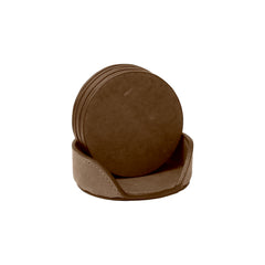 Cognac Leather Coaster 1