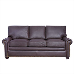Dumond Lear Leather Sofa Umber Front