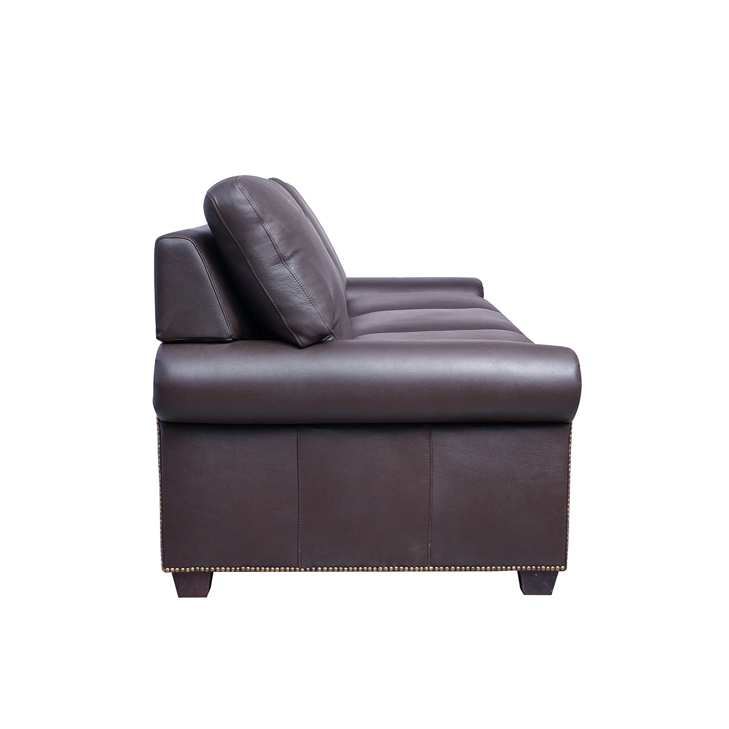 Dumond Lear Leather Sofa Umber Side