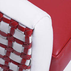 Ernest Kebo Leather Chair Flame/Frost Close Up Arm