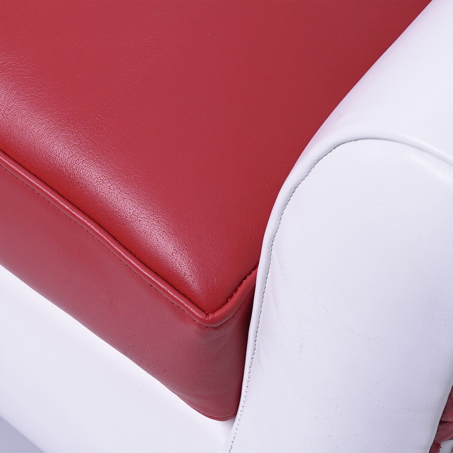 Ernest Kebo Leather Chair Flame/Frost Close Up Cushion