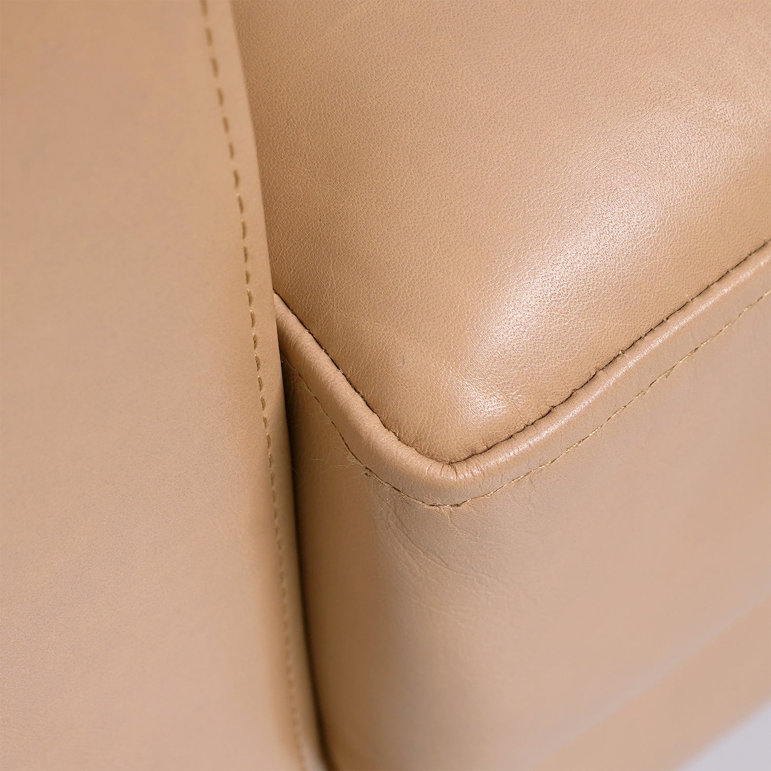 Fletcher Inka Leather Chair Cognac Close Up Cushion