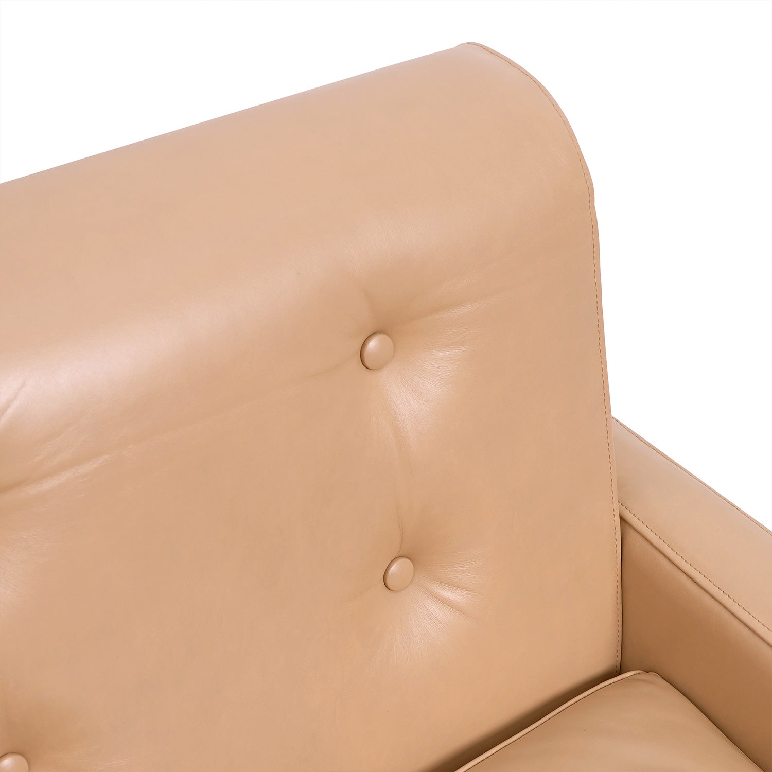 Fletcher Inka Leather Chair Cognac Front Close Up