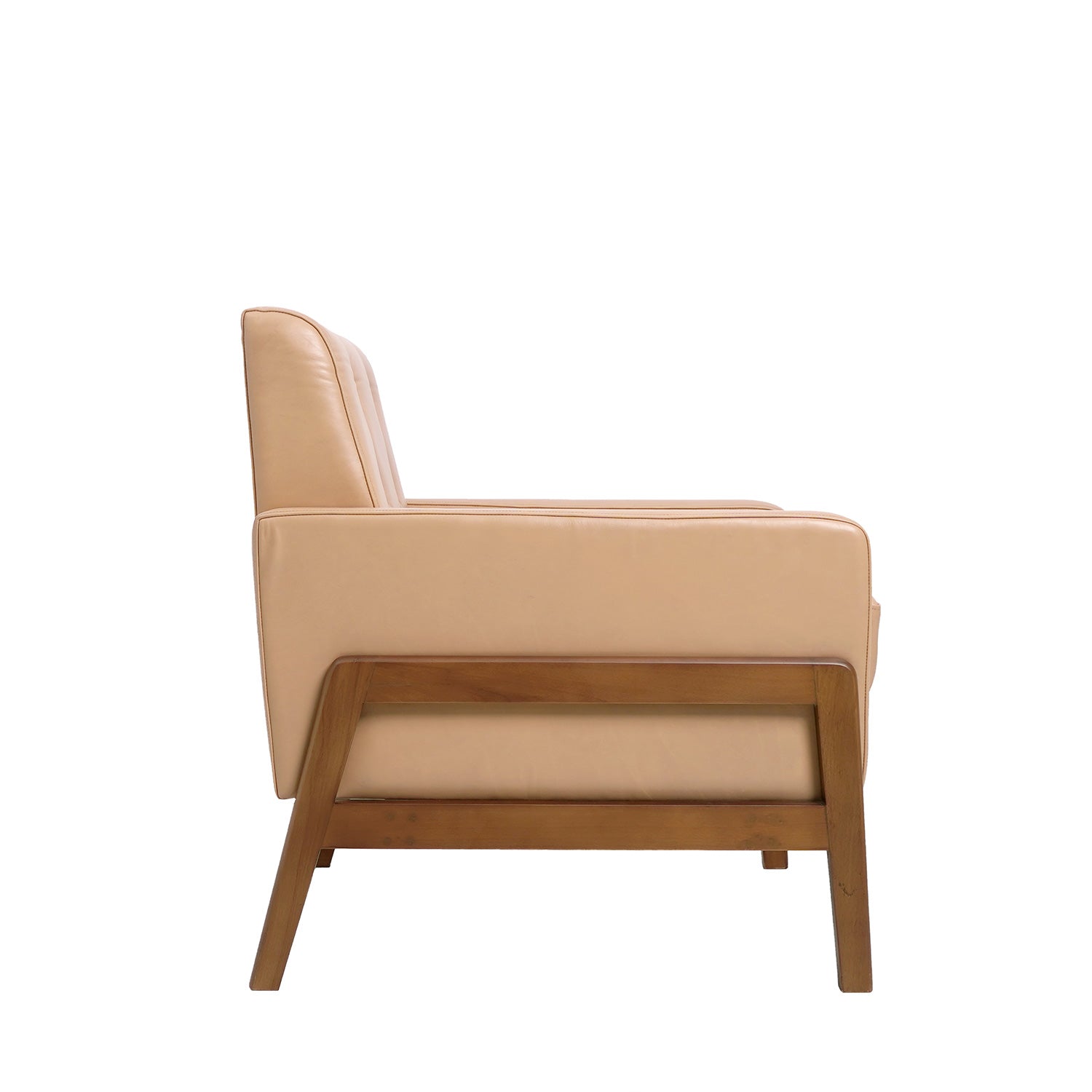 Fletcher Inka Leather Chair Cognac Side