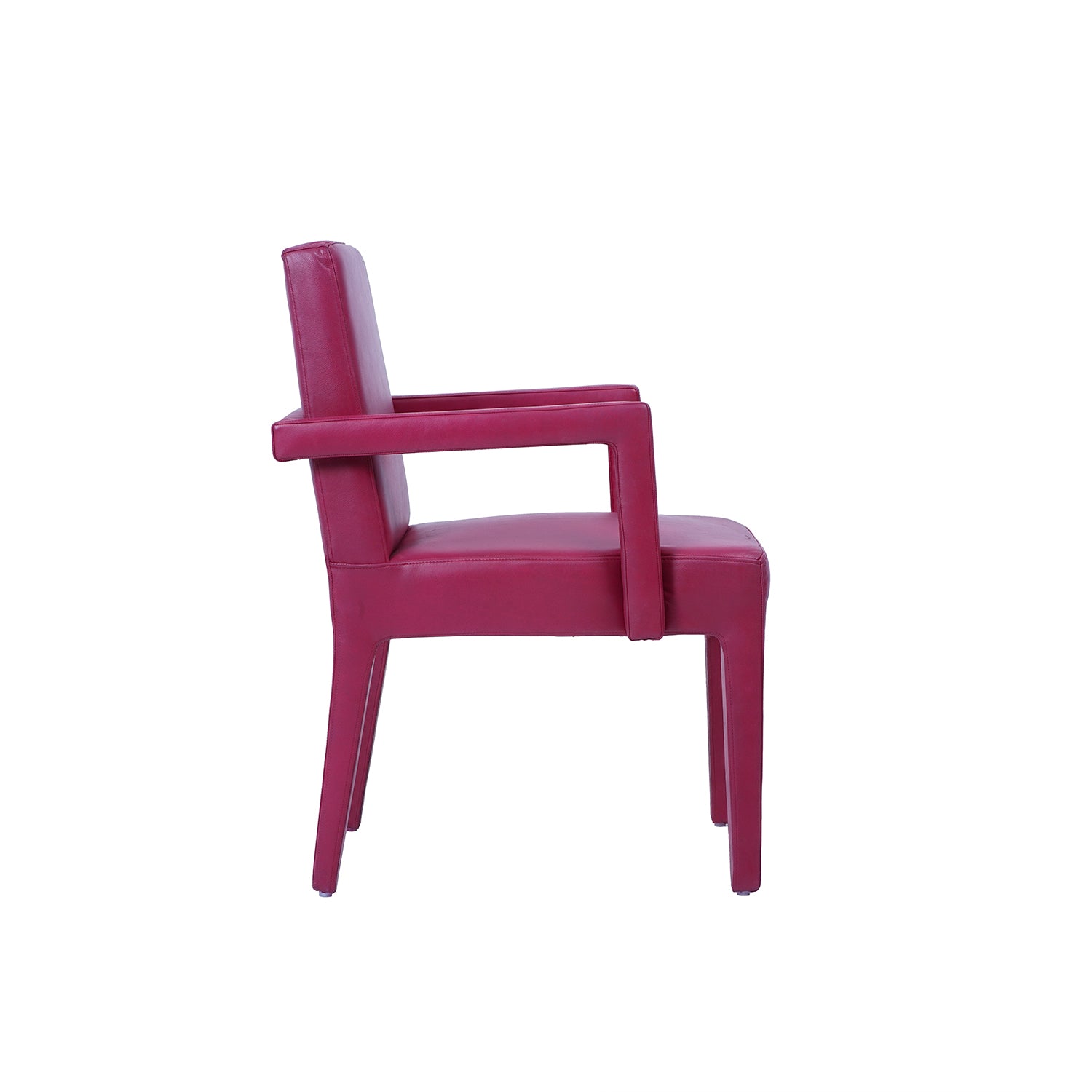 Georgia Ara Antigo Leather Chair Garnet Side