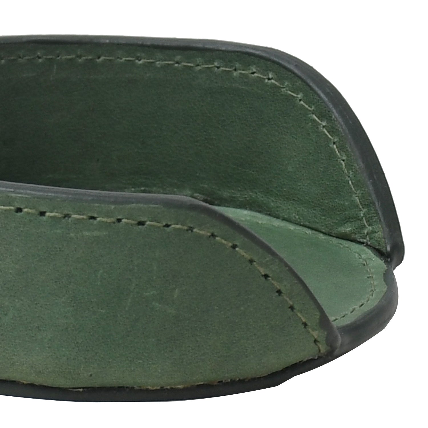 Green Leather Coaster 6