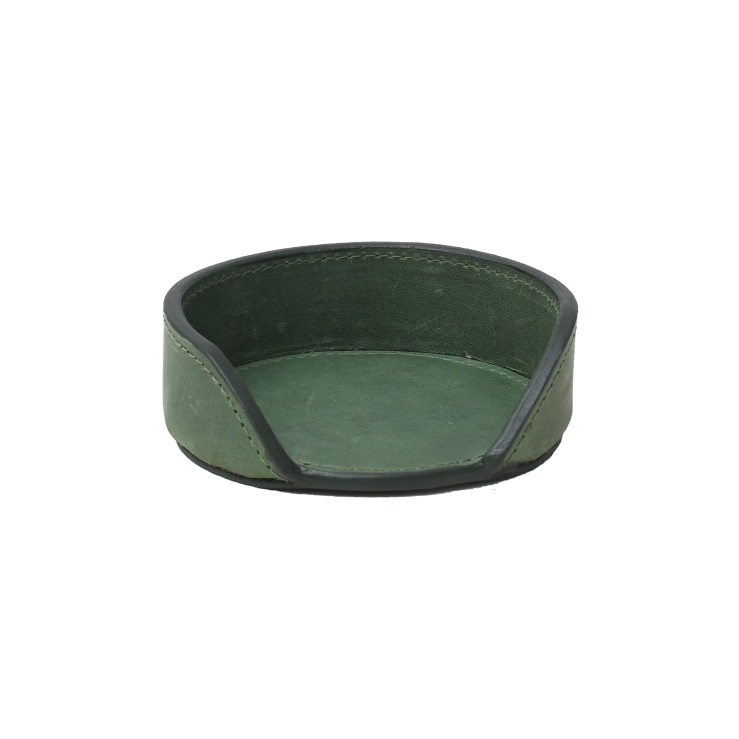 Green Leather Coaster 7