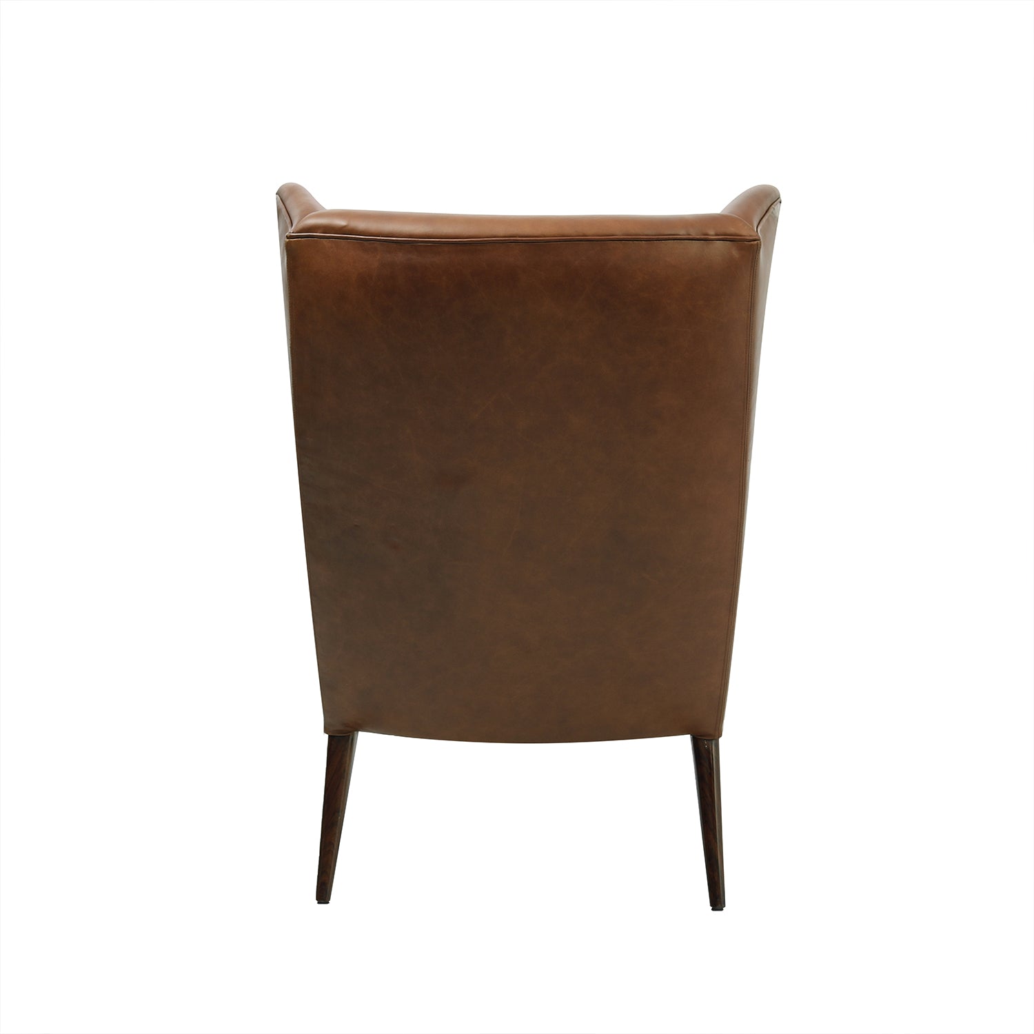 Harper Pull Up Leather Chair Dark Brown Back