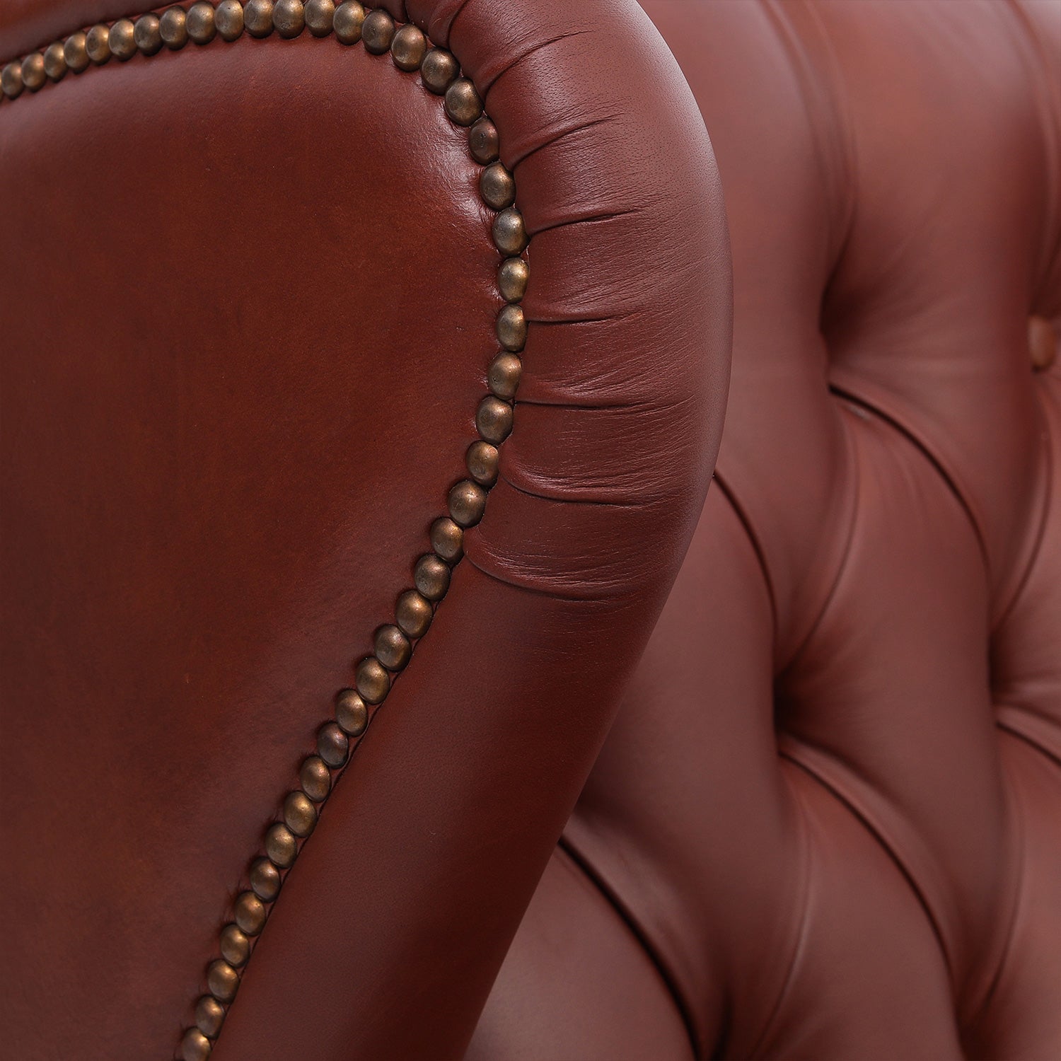 Hugo Leather Chair Front Close Up