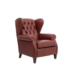 Hugo Leather Chair Side Angle