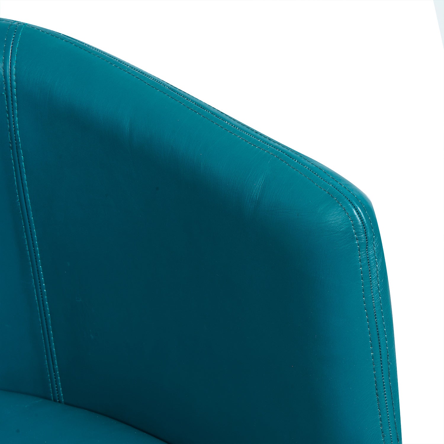 Juliet Sapi Leather Chair Teal Arm Close Up
