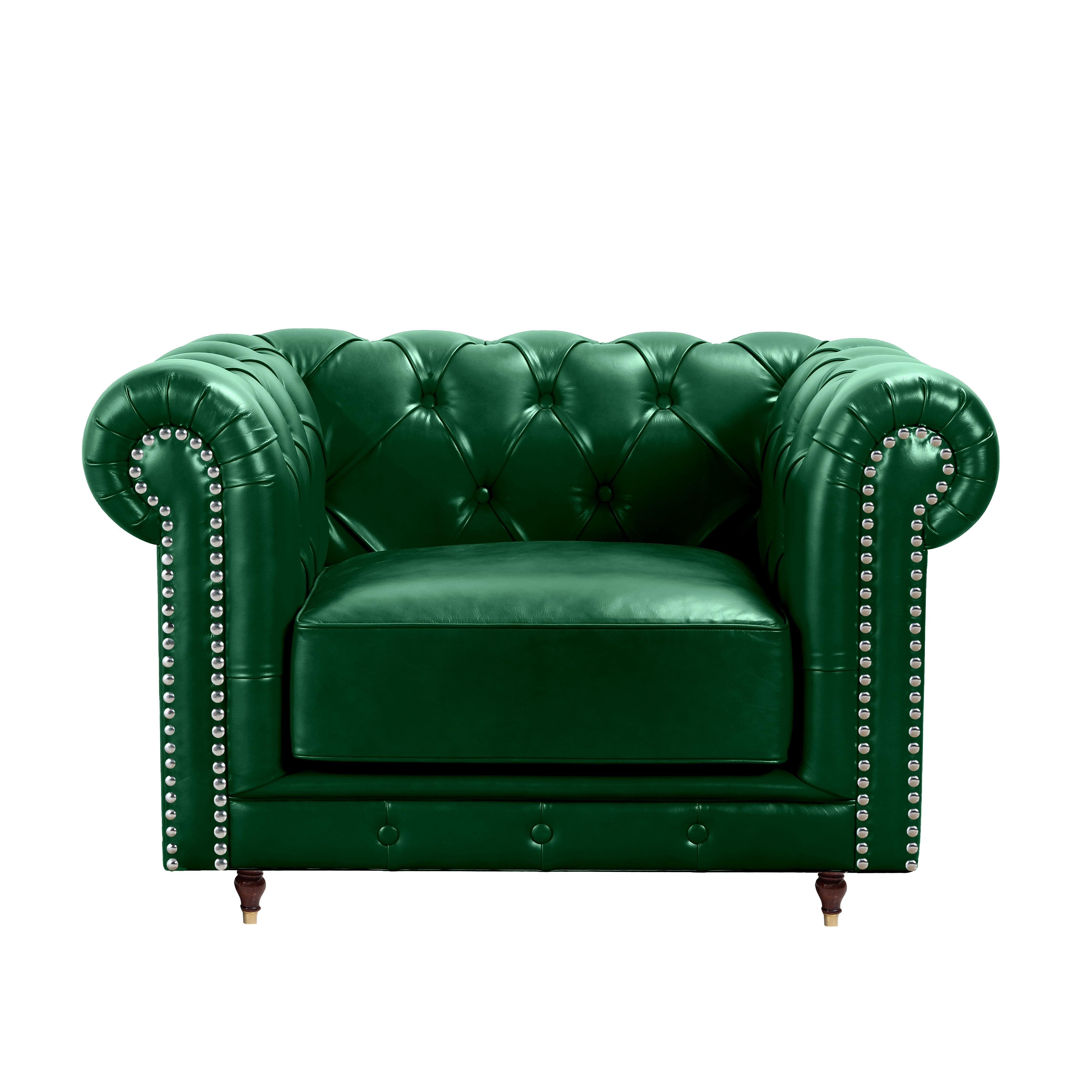 Larson Leather Chair Green
