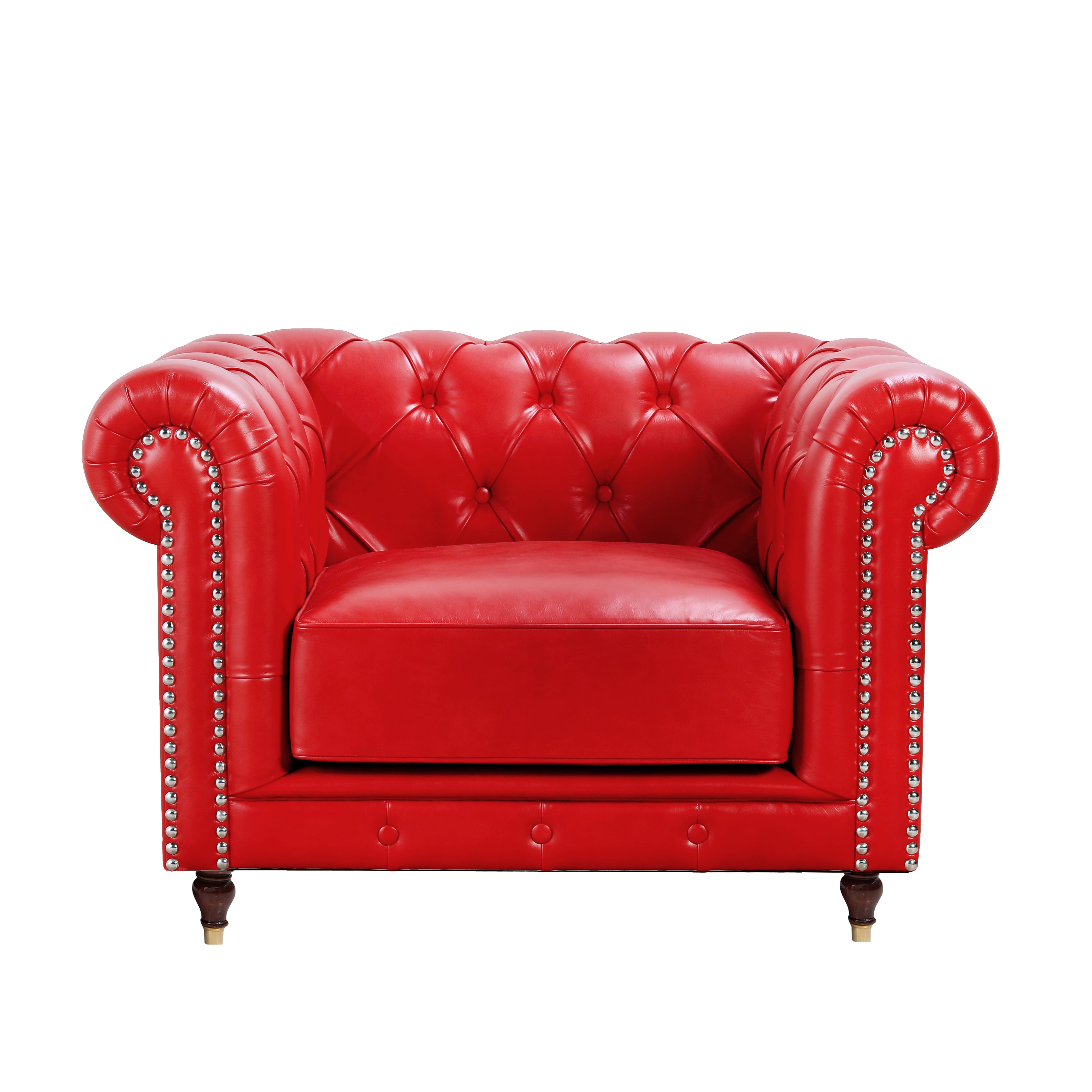 Larson Leather Chair Red
