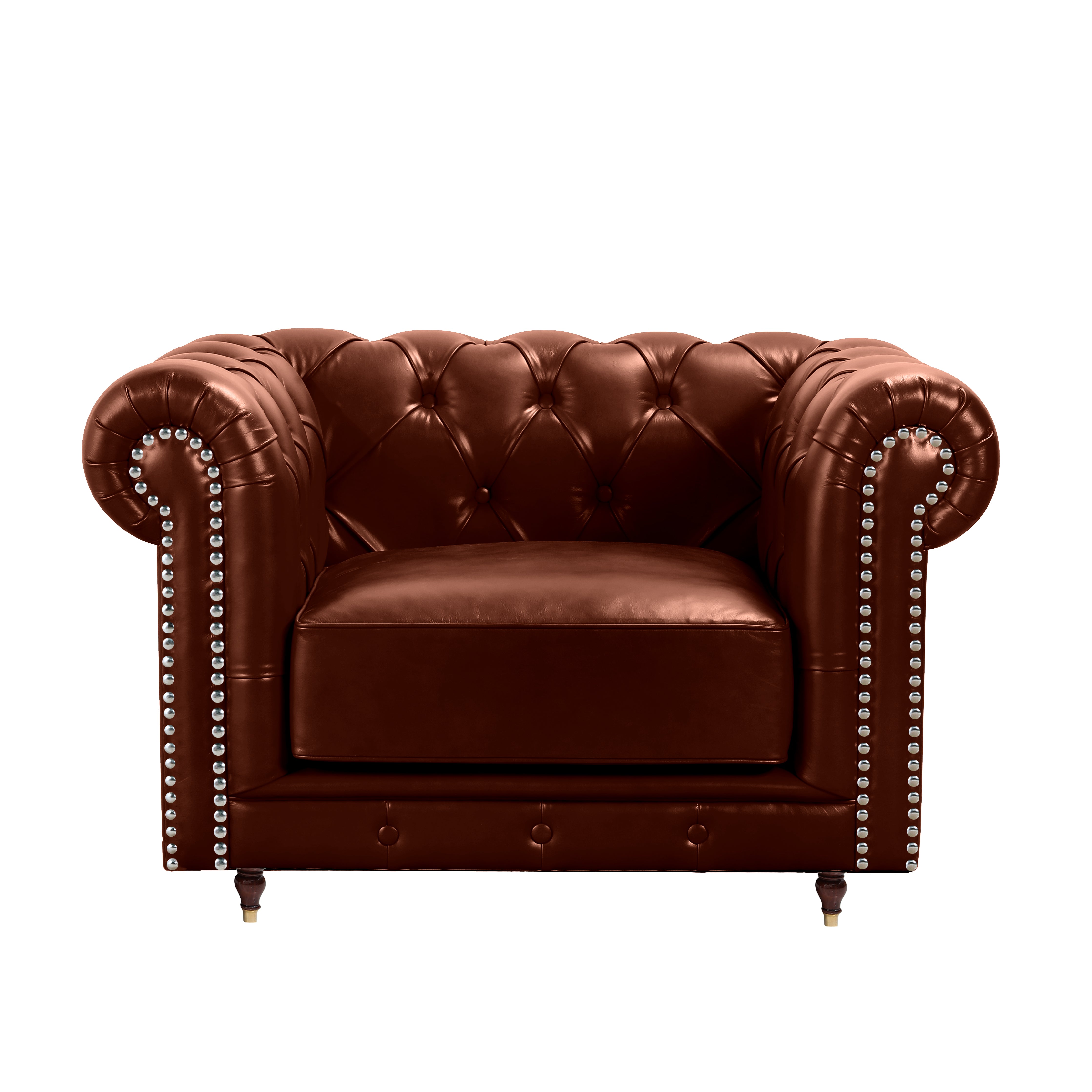 Larson Leather Chair Rust
