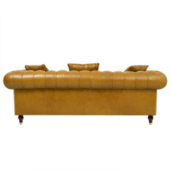 Larson Leather Sofa Cream Back Cushions
