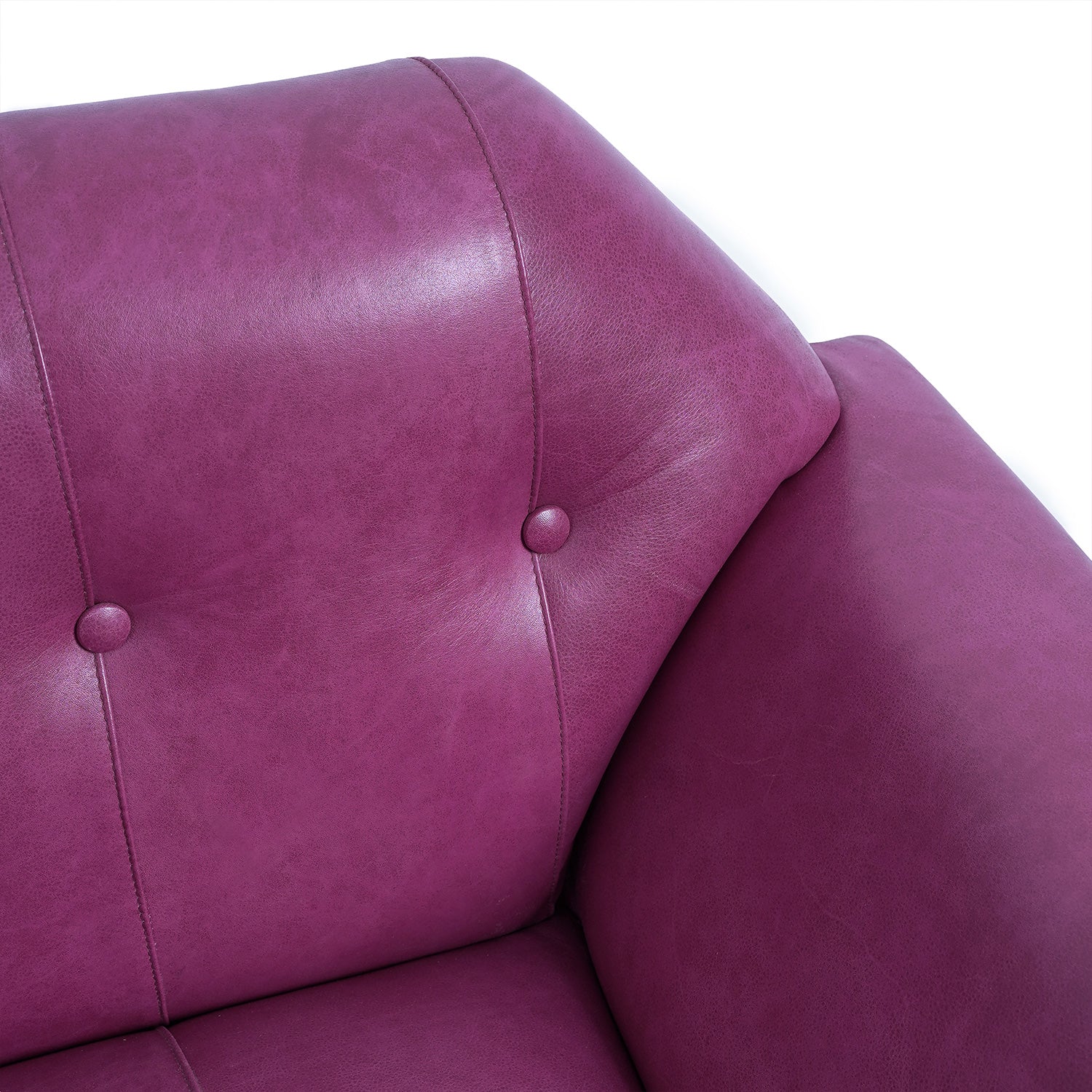 Leatham Ara Antigo Leather Chair Garnet Front Close Up