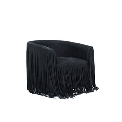 Leo Nubuck Leather Chair Ink Side Angle