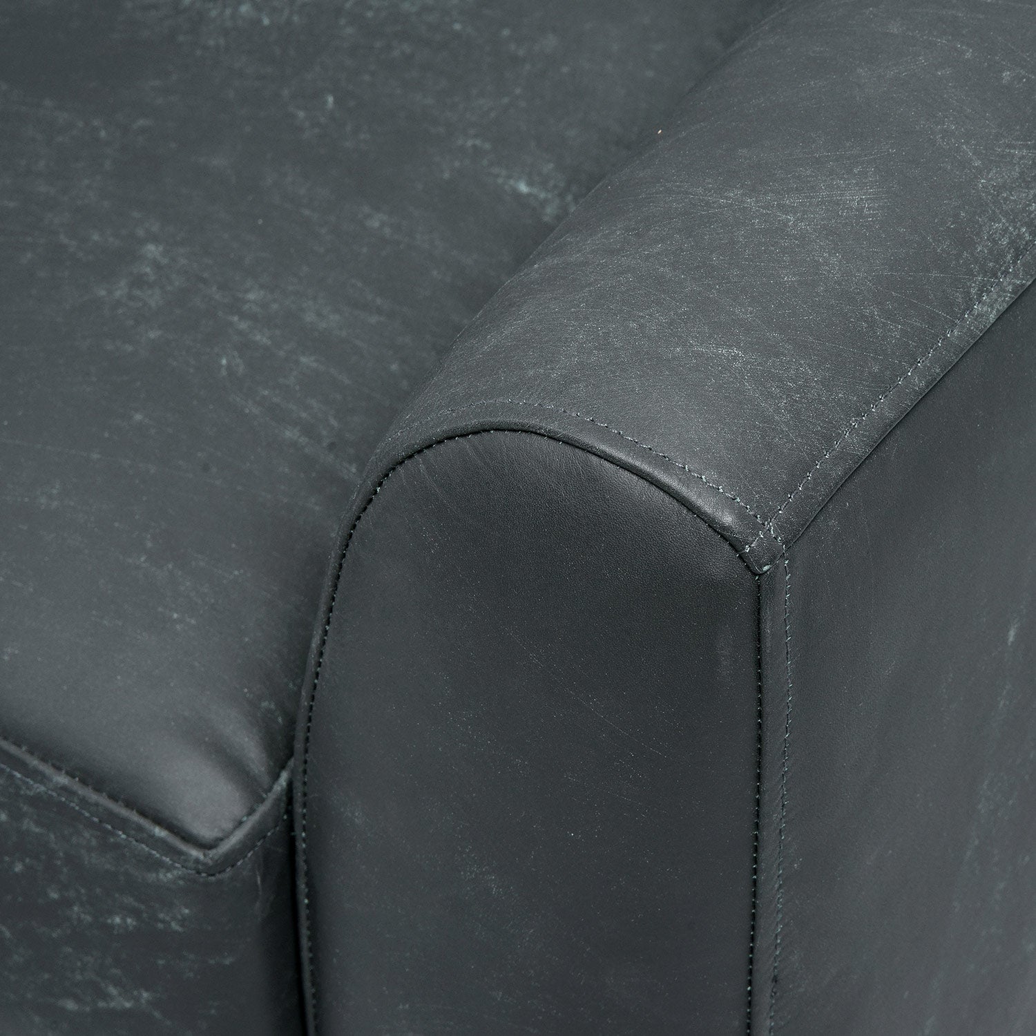 Marlowe Pelle Leather Chair Forest Arm Close Up