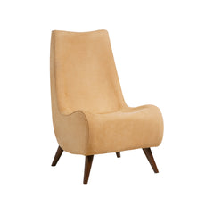 McKeen Nubuck Leather Chair Camel Angle