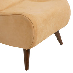 McKeen Nubuck Leather Chair Camel Close Up Seat