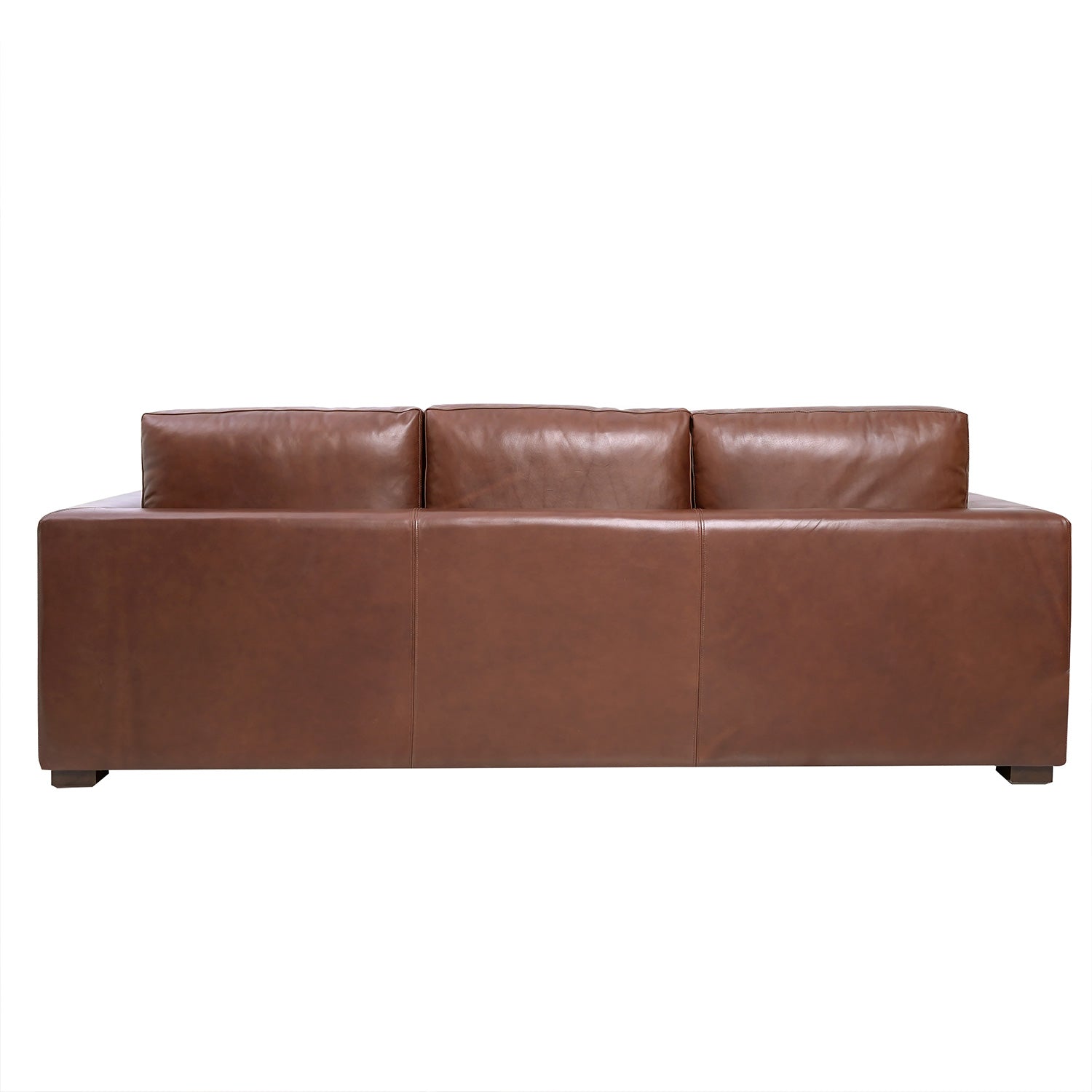 Miles Charm Leather Sofa Russet Back