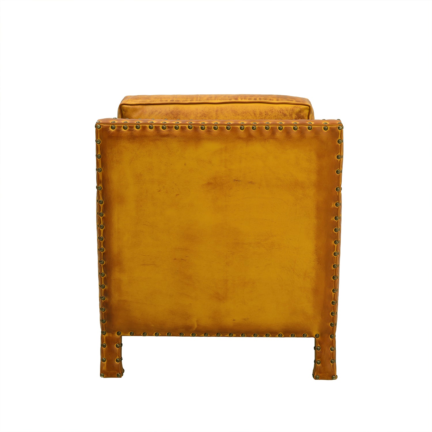Oliver Deri Leather Chair Ochre Back