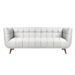 Plath Lear Leather Loveseat Stone Front