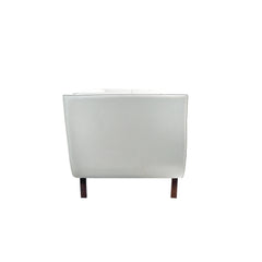 Plath Lear Leather Loveseat Stone Side