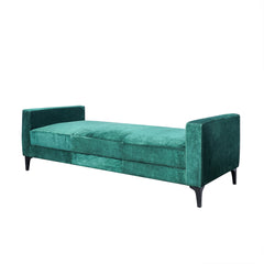 Siegel Suede Leather Sofa Fern Side Angle Two