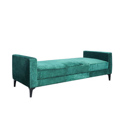Siegel Suede Leather Sofa Fern Side Angle