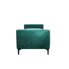 Siegel Suede Leather Sofa Fern Side