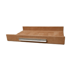 Tan Nubuck Leather Wrapped Tray