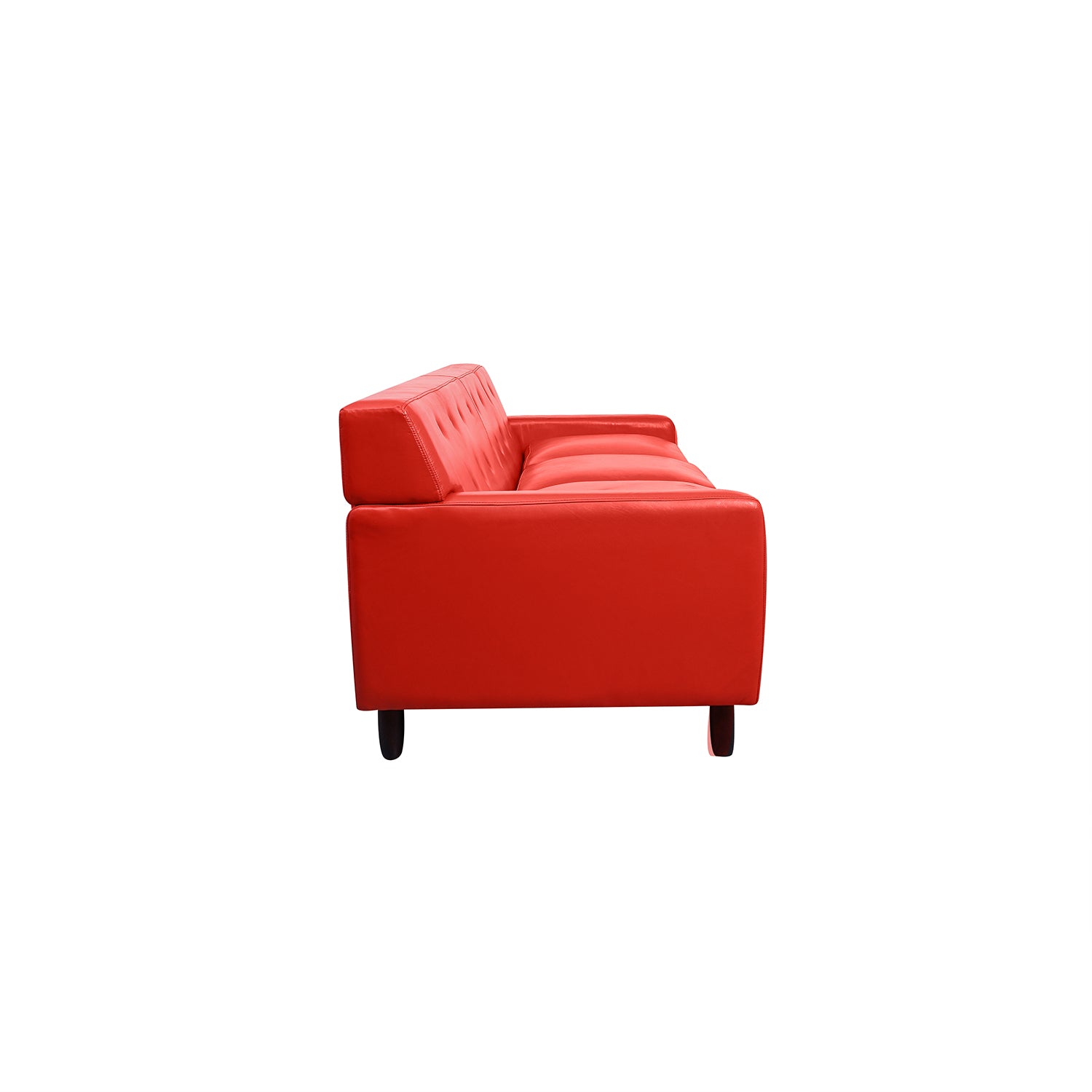 Thomas Ara Leather Sofa Cardinal Side