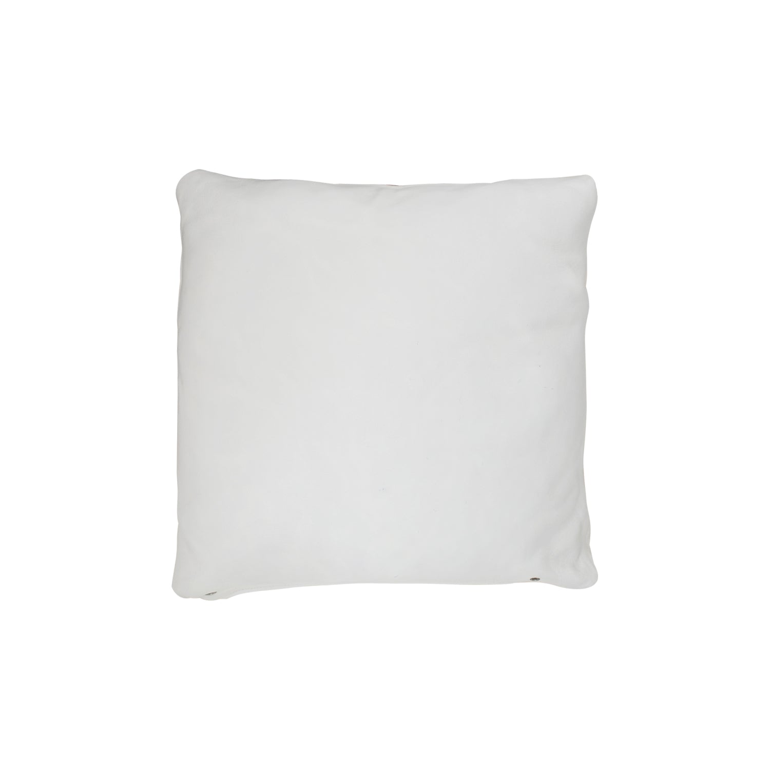 White Leather Throw Pillow